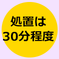 処置は30分程度