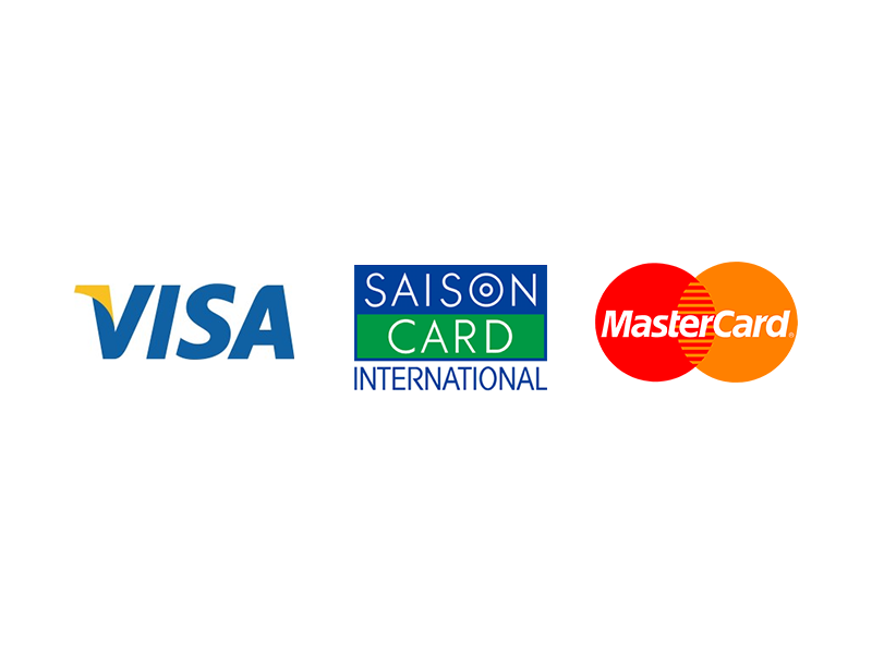 VISA、SAISON、MASTERCARD